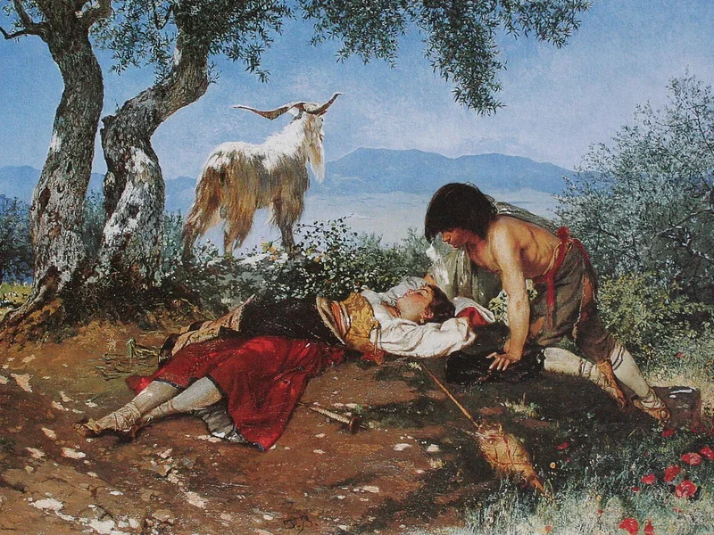1828-Frank Buchser - Il bacio